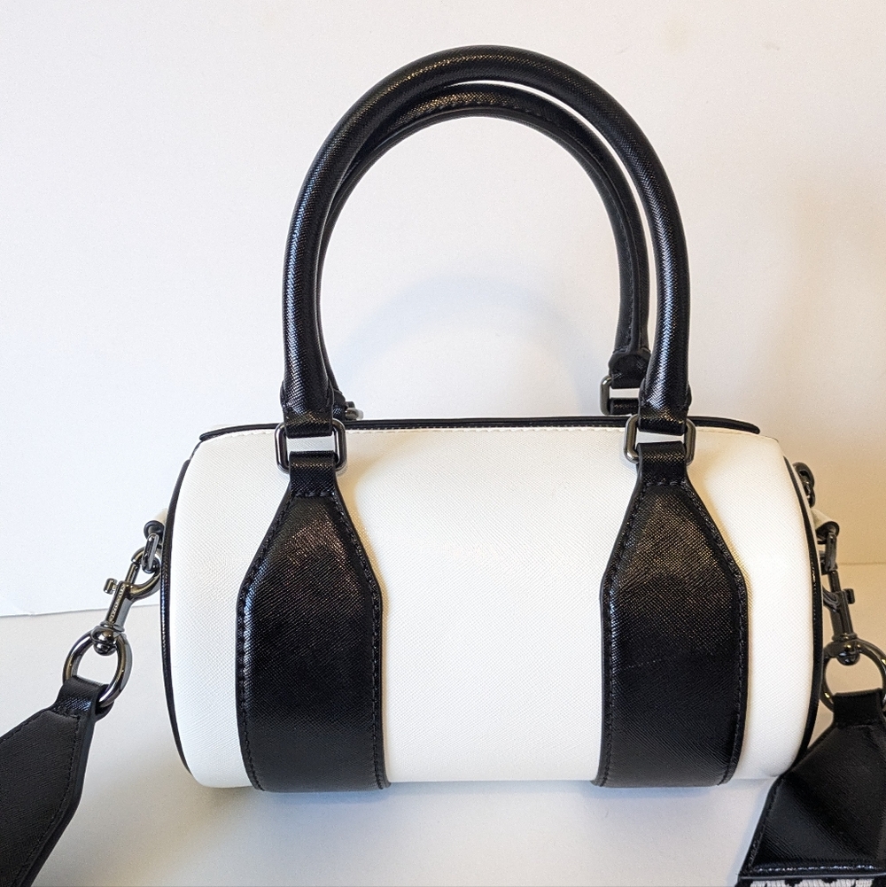 Marc Jacobs Black White Mini Barrel Bag - Picture 3 of 9
